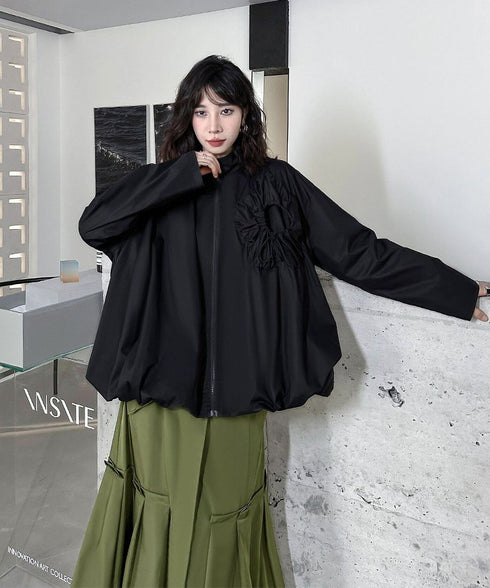 Drawstring Flower Jacket